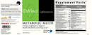 metabolic multi davinci labs label