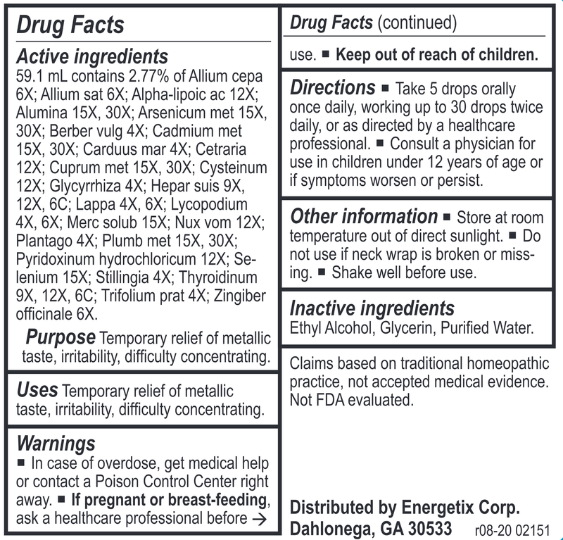 Metal-Chord (Energetix) Drug Facts