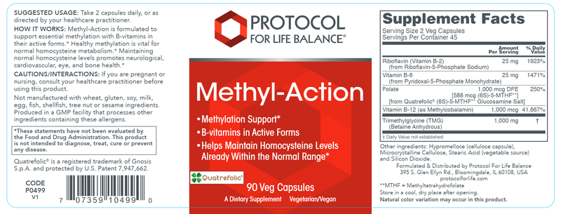 Methyl-Action (Protocol for Life Balance) Label