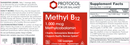 methyl b12 1000 mcg (protocol for life balance) label