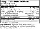 methyl balance sfi health supplement facts
