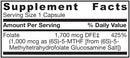 methyl folate 1000 mcg jarrow formulas supplement facts