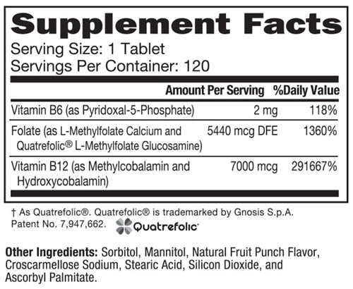 methylation complete neurobiologix supplement facts