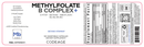 methylfolate b complex+ (codeage) label