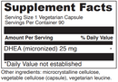 micronized dhea davinci labs supplement facts