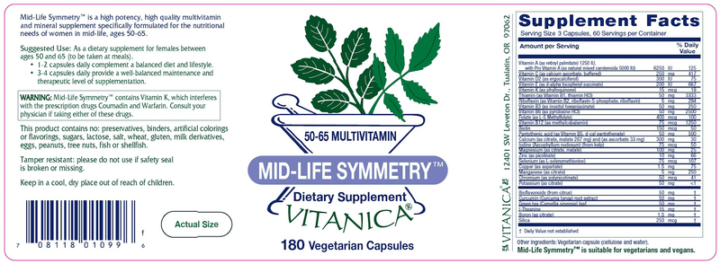 Mid-Life Symmetry Vitanica products