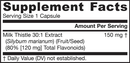 milk thistle 150 mg jarrow formulas supplement facts