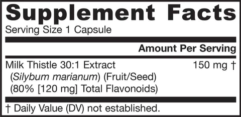 Milk Thistle 150 mg Jarrow Formulas supplement facts