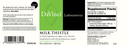 milk thistle davinci labs label