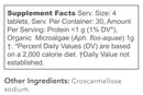 mind tablets (new earth) supplement facts