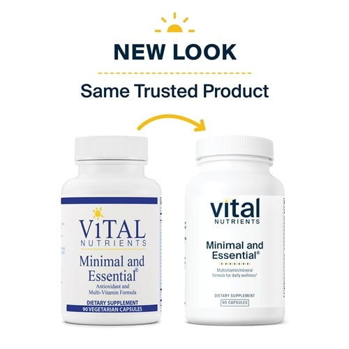 Minimal & Essential Antioxidant and Multi-Vitamin Vital Nutrients new look