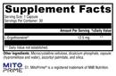 mitoprime (xymogen) supplement facts