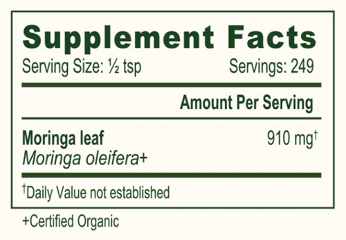 moringa powder banyan botanicals supplement facts