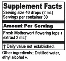 motherwort extract (herbalist alchemist) supplement facts