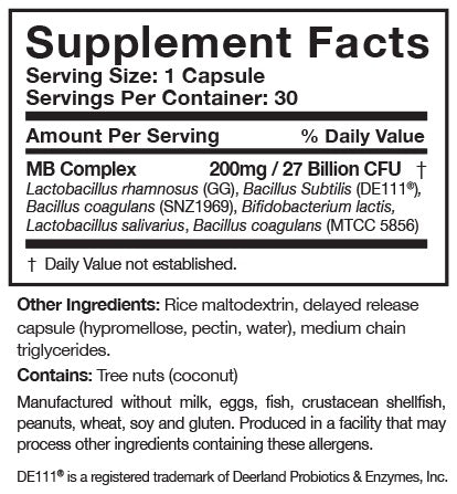 multi-biome researched nutritionals supplement facts