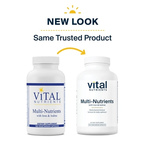 Multi-Nutrients with Iron & Iodine Vital Nutrients new look