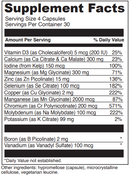 multi mineral complex davinci labs supplement facts