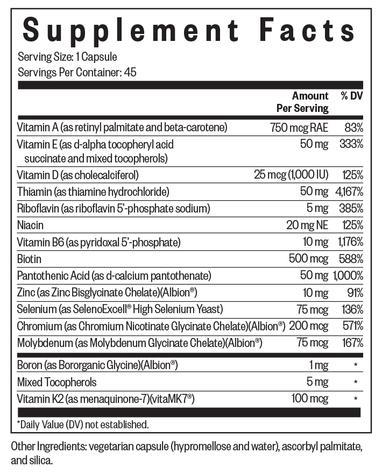 multivitamin one sensitive seeking health supplement facts