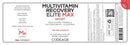 multivitamin recovery elite max codeage label