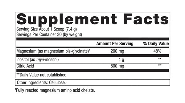 cenitol | myo-inositol plus (metagenics) supplement facts