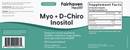 myo + d-chiro inositol capsules (fairhaven health) label