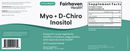 myo + d-chiro inositol capsules (fairhaven health) label