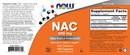 NAC 600 mg (now foods) label
