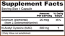 NAC 600 mg (now foods) supplement facts