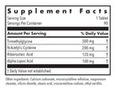 NAC Enhanced Allergy Research Group supplement facts