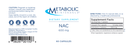 NAC 600 mg (metabolic maintenance) label