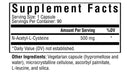 nac (n-acetyl-l-cysteine) (seeking health) supplement facts