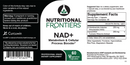 nad+ (nutritional frontiers) label