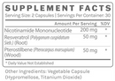 nmn - healthy aging support infiniwell supplement facts