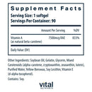natural beta carotene vital nutrients supplement facts