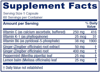 Nausea Ease Vitanica supplements