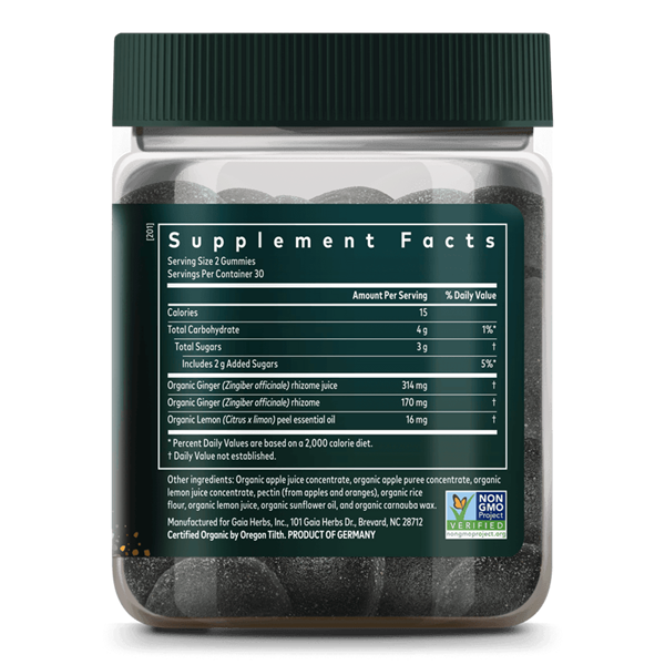 nausea gummies gaia herbs