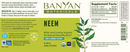 neem tablets banyan botanicals label