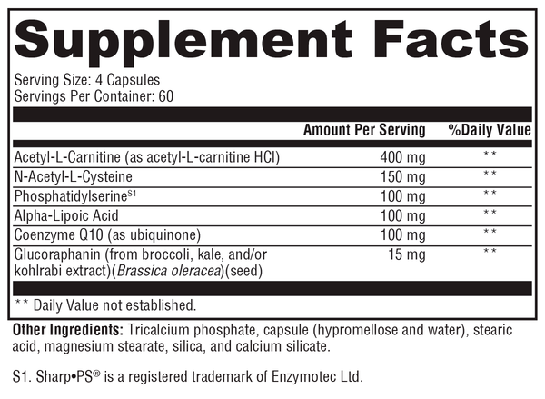 NeuroActives™ BrainSustain™ Supplement Facts Label
