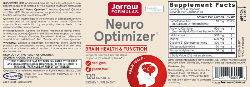 Neuro Optimizer Jarrow Formulas label