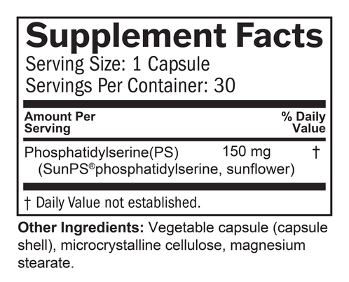 NeuroPS Supplement Facts Label