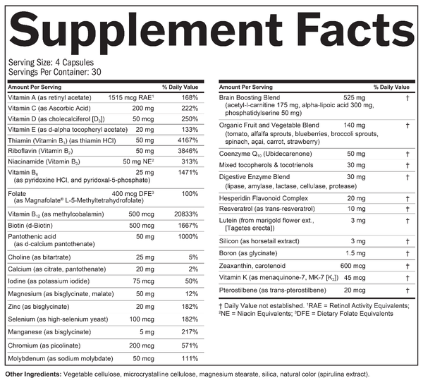 neurovite plus brainmd supplement facts