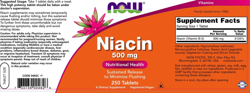 buy niacin 500 mg (now foods)