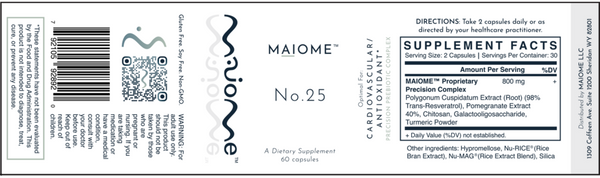 no. 25 cardiovascular antioxidant maiome