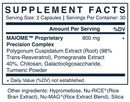 no. 25 cardiovascular antioxidant maiome supplement facts