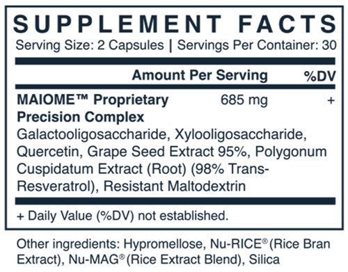 no. 59 gi: daily regularity maiome supplement facts