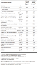nordic berries gummies citrus (nordic naturals) supplement facts