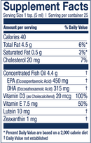 norwegian cod liver oil+ wiley's finest supplement facts