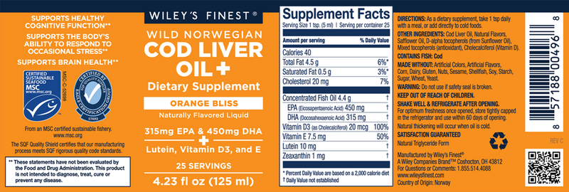 buy norwegian cod liver oil+ wiley's finest