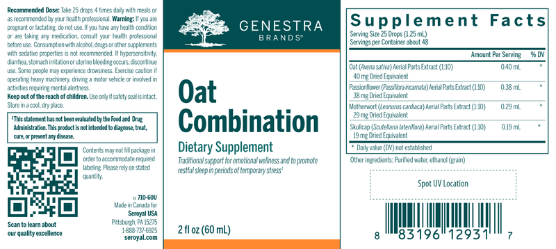 Oat Combination label Genestra