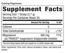calming magnesium (equilife) supplement facts